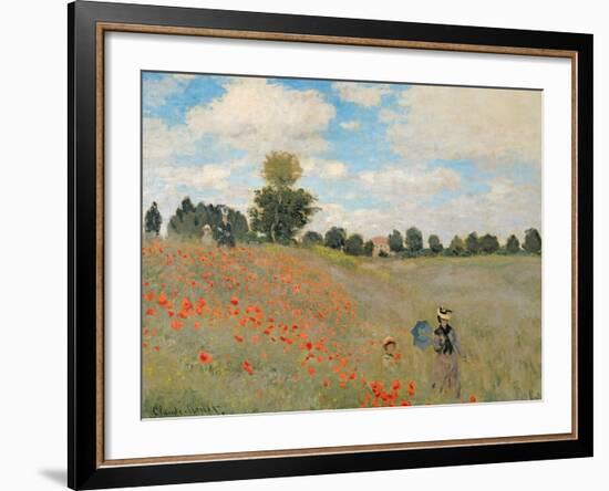 Wild Poppies, Near Argenteuil (Les Coquelicots: Environs D'Argenteuil), 1873-Claude Monet-Framed Giclee Print