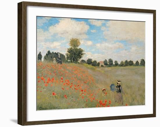 Wild Poppies, Near Argenteuil (Les Coquelicots: Environs D'Argenteuil), 1873-Claude Monet-Framed Giclee Print