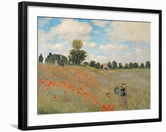 Wild Poppies, Near Argenteuil (Les Coquelicots: Environs D'Argenteuil), 1873-Claude Monet-Framed Giclee Print