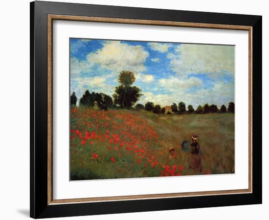 Wild Poppies-Claude Monet-Framed Giclee Print