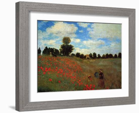 Wild Poppies-Claude Monet-Framed Giclee Print