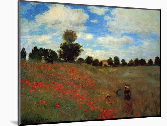 Wild Poppies-Claude Monet-Mounted Giclee Print