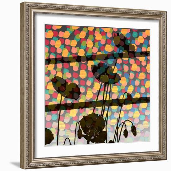 Wild Poppy Silhouette-Ruth Palmer-Framed Art Print