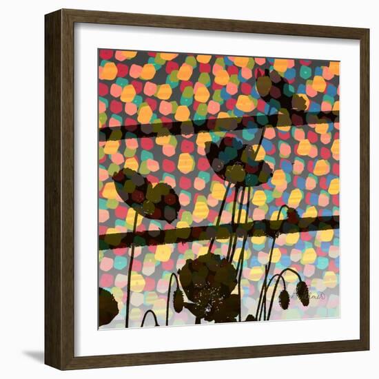 Wild Poppy Silhouette-Ruth Palmer-Framed Art Print