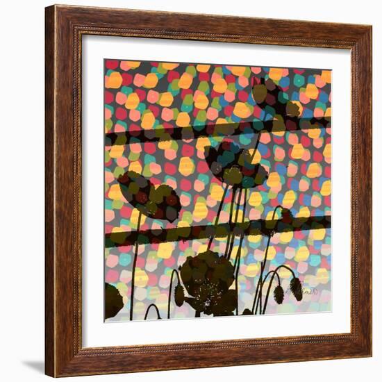 Wild Poppy Silhouette-Ruth Palmer-Framed Art Print