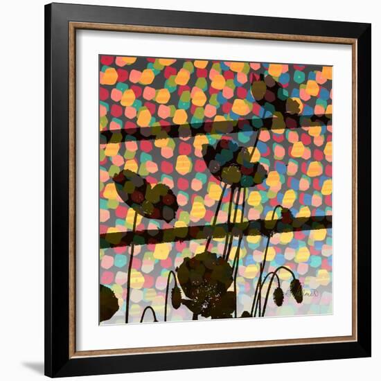 Wild Poppy Silhouette-Ruth Palmer-Framed Art Print