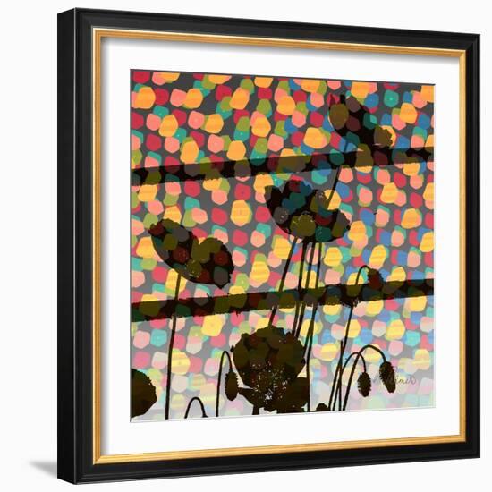 Wild Poppy Silhouette-Ruth Palmer-Framed Art Print