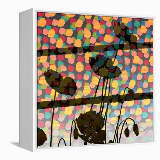 Wild Poppy Silhouette-Ruth Palmer-Framed Stretched Canvas