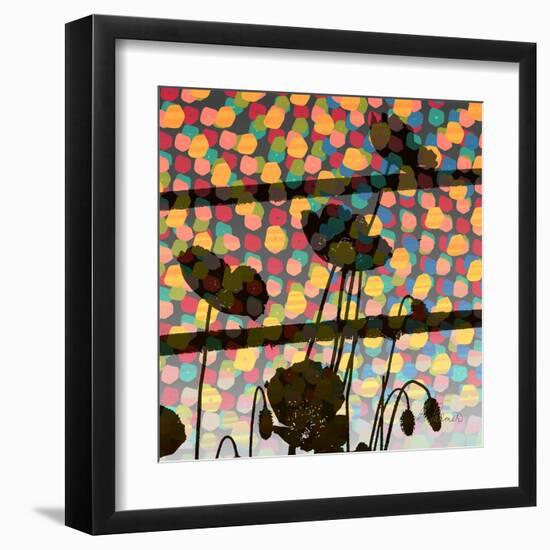 Wild Poppy Silhouette-Ruth Palmer-Framed Art Print