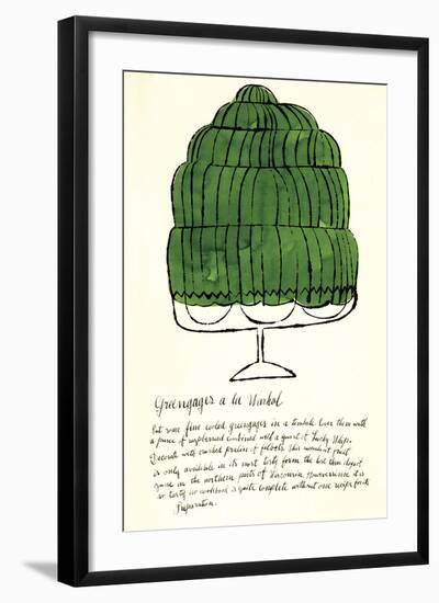 Wild Raspberries by Andy Warhol and Suzie Frankfurt, 1959 (green)-Andy Warhol-Framed Art Print