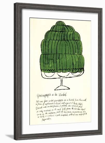 Wild Raspberries by Andy Warhol and Suzie Frankfurt, 1959 (green)-Andy Warhol-Framed Art Print