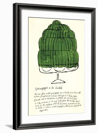 Wild Raspberries by Andy Warhol and Suzie Frankfurt, 1959 (green)-Andy Warhol-Framed Art Print