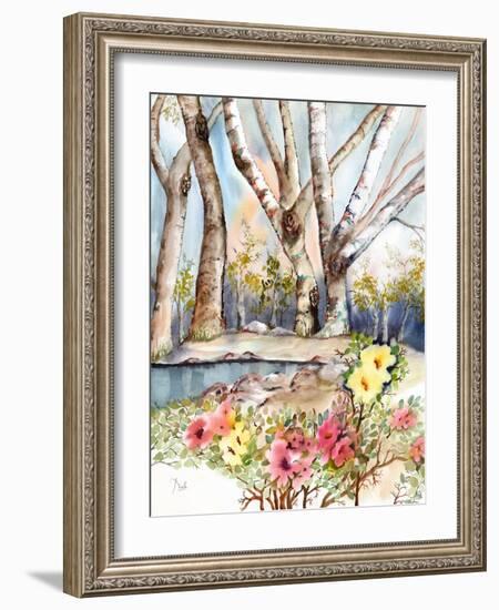 Wild Rose Pond-Neela Pushparaj-Framed Giclee Print