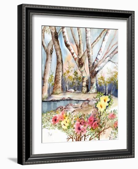 Wild Rose Pond-Neela Pushparaj-Framed Giclee Print