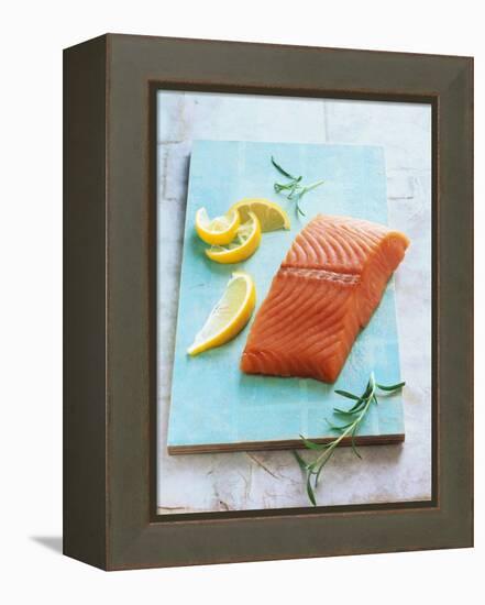 Wild Salmon Fillet with Lemon and Rosemary-Matthias Hoffmann-Framed Premier Image Canvas