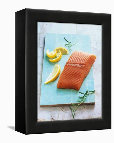Wild Salmon Fillet with Lemon and Rosemary-Matthias Hoffmann-Framed Premier Image Canvas