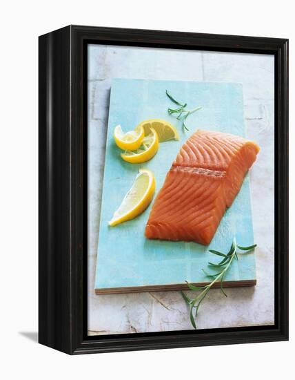 Wild Salmon Fillet with Lemon and Rosemary-Matthias Hoffmann-Framed Premier Image Canvas