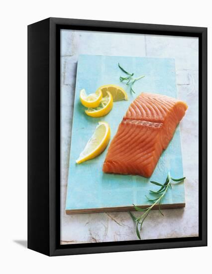 Wild Salmon Fillet with Lemon and Rosemary-Matthias Hoffmann-Framed Premier Image Canvas