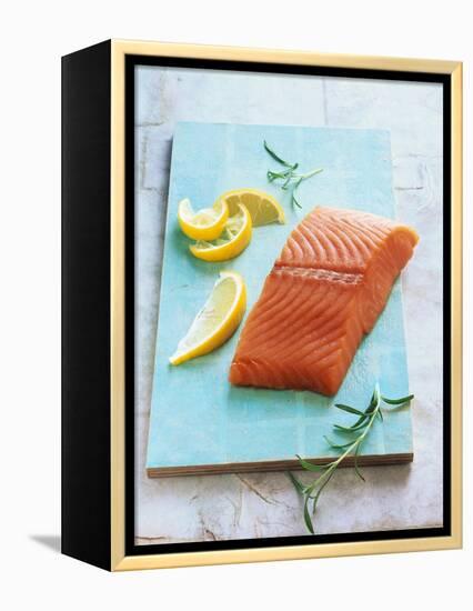 Wild Salmon Fillet with Lemon and Rosemary-Matthias Hoffmann-Framed Premier Image Canvas