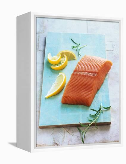 Wild Salmon Fillet with Lemon and Rosemary-Matthias Hoffmann-Framed Premier Image Canvas