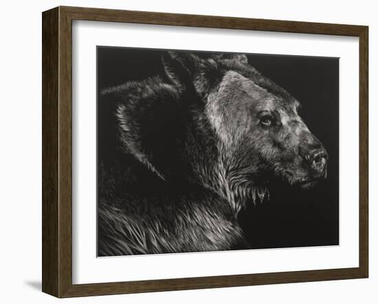 Wild Scratchboard II-Julie Chapman-Framed Art Print