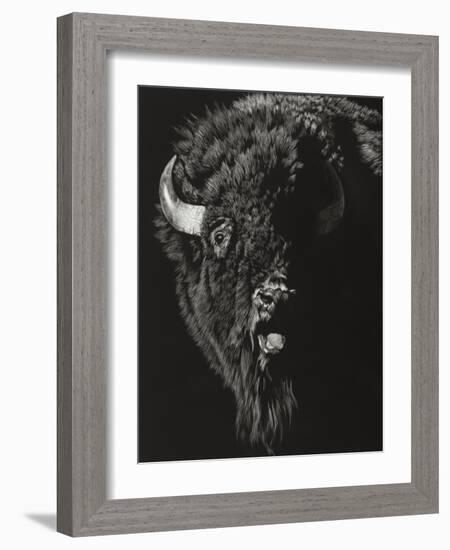 Wild Scratchboard IV-Julie Chapman-Framed Art Print