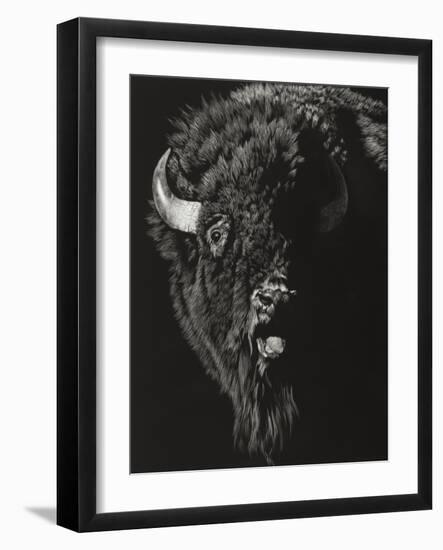 Wild Scratchboard IV-Julie Chapman-Framed Art Print