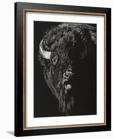 Wild Scratchboard IV-Julie Chapman-Framed Art Print