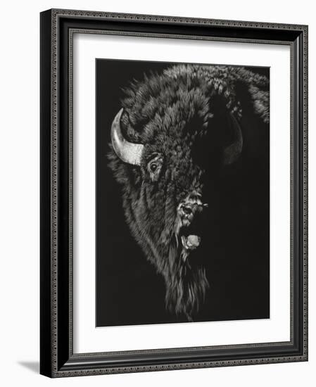 Wild Scratchboard IV-Julie Chapman-Framed Art Print