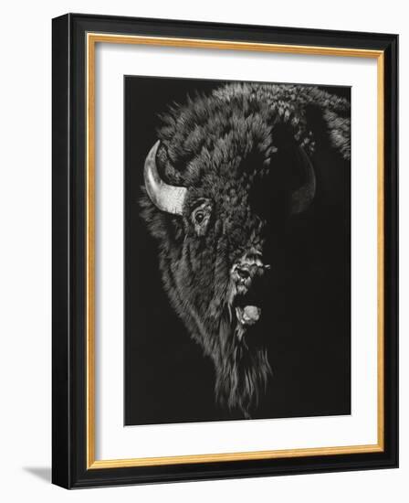 Wild Scratchboard IV-Julie Chapman-Framed Art Print