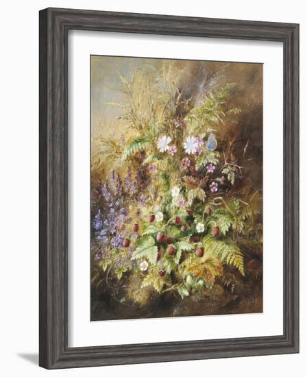 Wild Strawberries and a Butterfly-Albert Lucas-Framed Giclee Print