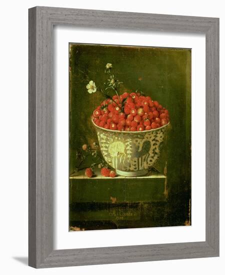 Wild Strawberries in a Chinese Wanli Kraak Porcelain Bowl, 1704-Adrian Coorte-Framed Giclee Print