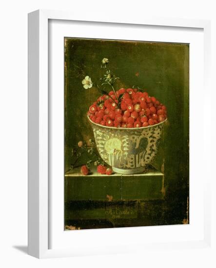 Wild Strawberries in a Chinese Wanli Kraak Porcelain Bowl, 1704-Adrian Coorte-Framed Giclee Print