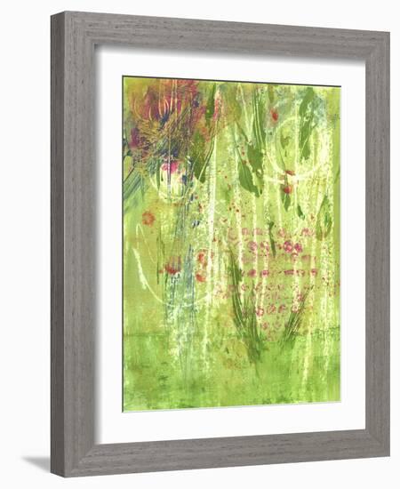 Wild Sweet Peas-Lou Wall-Framed Giclee Print