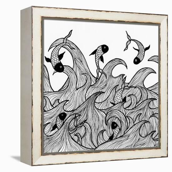 Wild Waters-Pam Varacek-Framed Stretched Canvas