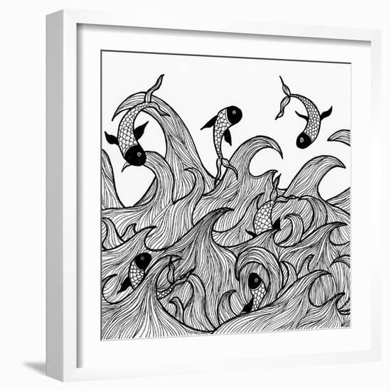 Wild Waters-Pam Varacek-Framed Art Print