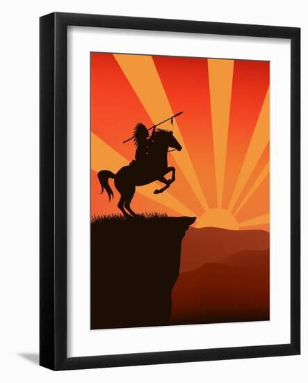 Wild West Canyon-Cattallina-Framed Art Print