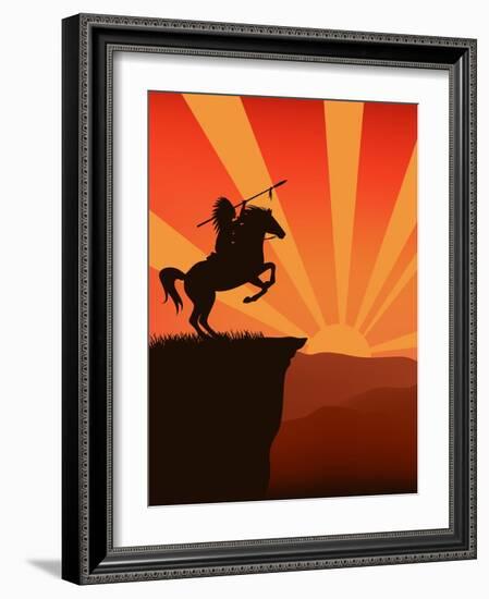 Wild West Canyon-Cattallina-Framed Art Print