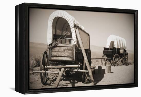 Wild West Covered Wagons-Tony Craddock-Framed Premier Image Canvas