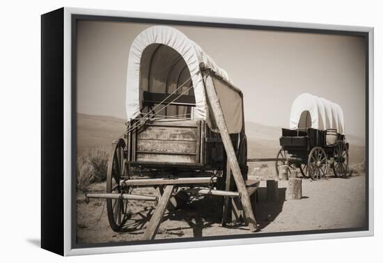 Wild West Covered Wagons-Tony Craddock-Framed Premier Image Canvas