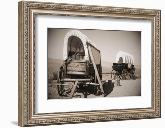 Wild West Covered Wagons-Tony Craddock-Framed Photographic Print