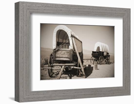 Wild West Covered Wagons-Tony Craddock-Framed Photographic Print