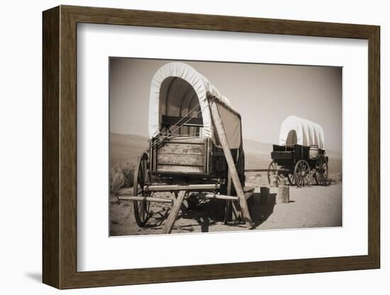 Wild West Covered Wagons-Tony Craddock-Framed Photographic Print