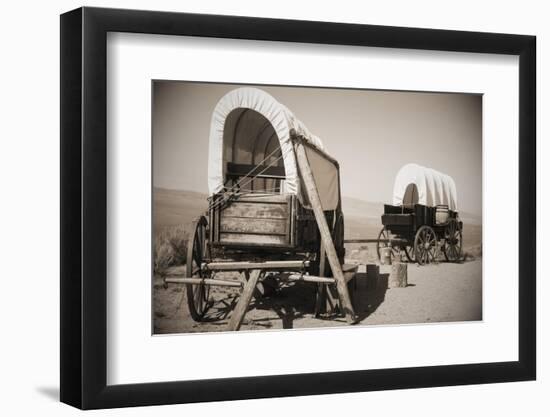 Wild West Covered Wagons-Tony Craddock-Framed Photographic Print