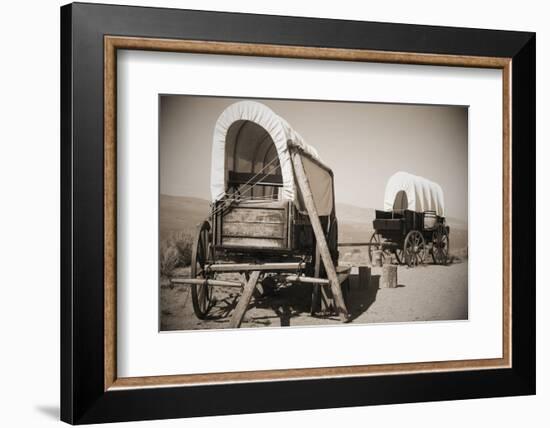 Wild West Covered Wagons-Tony Craddock-Framed Photographic Print