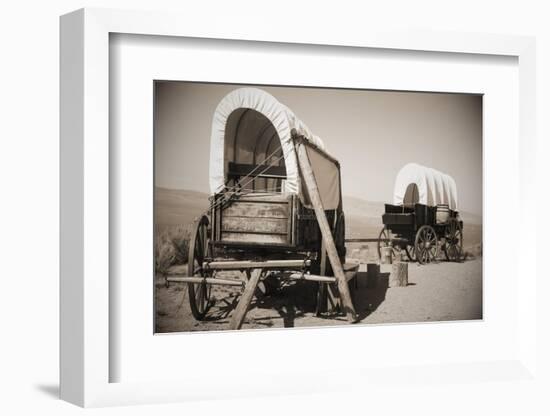 Wild West Covered Wagons-Tony Craddock-Framed Photographic Print