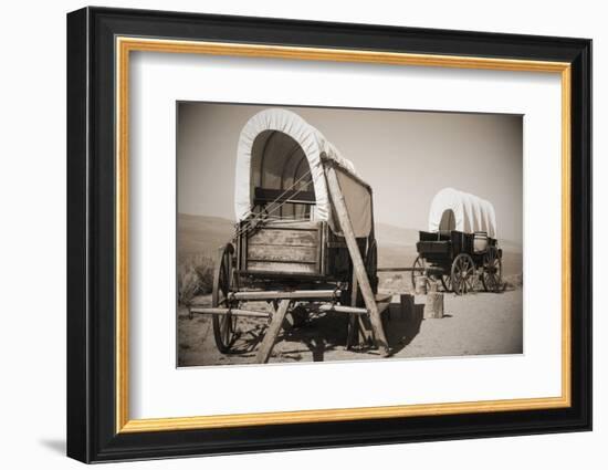 Wild West Covered Wagons-Tony Craddock-Framed Photographic Print