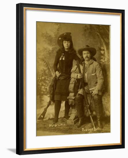 Wild West Photo Of Gordon Lillie (Pawnee Bill) & May Lillie-Swords Brothers-Framed Art Print