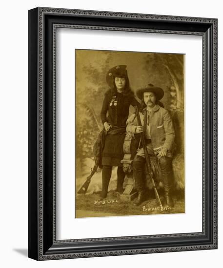 Wild West Photo Of Gordon Lillie (Pawnee Bill) & May Lillie-Swords Brothers-Framed Art Print