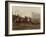 Wild West Show Stagecoach Scene-null-Framed Art Print